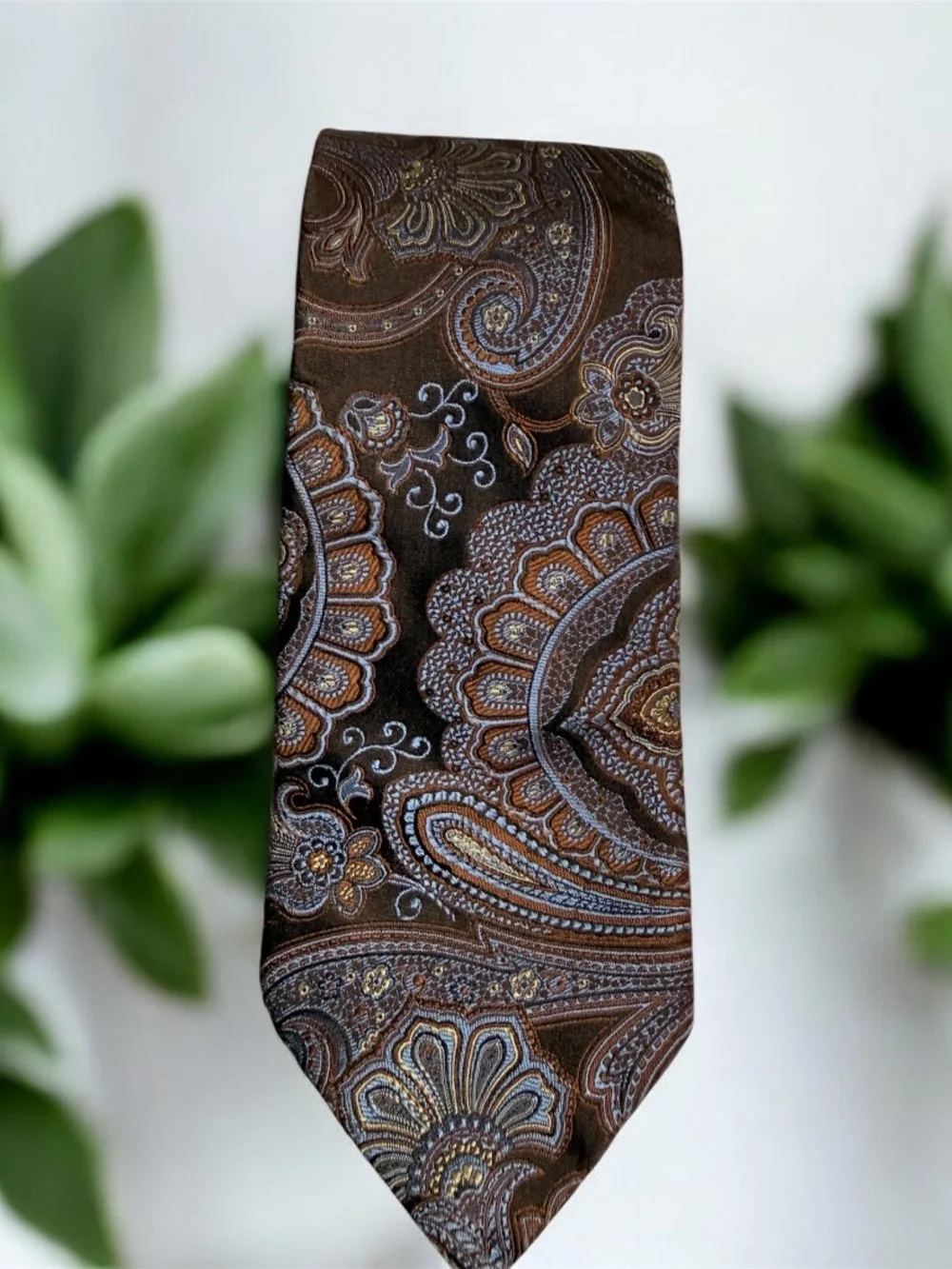 John W. Nordstrom 100% Silk Paisley Tie Made in USA